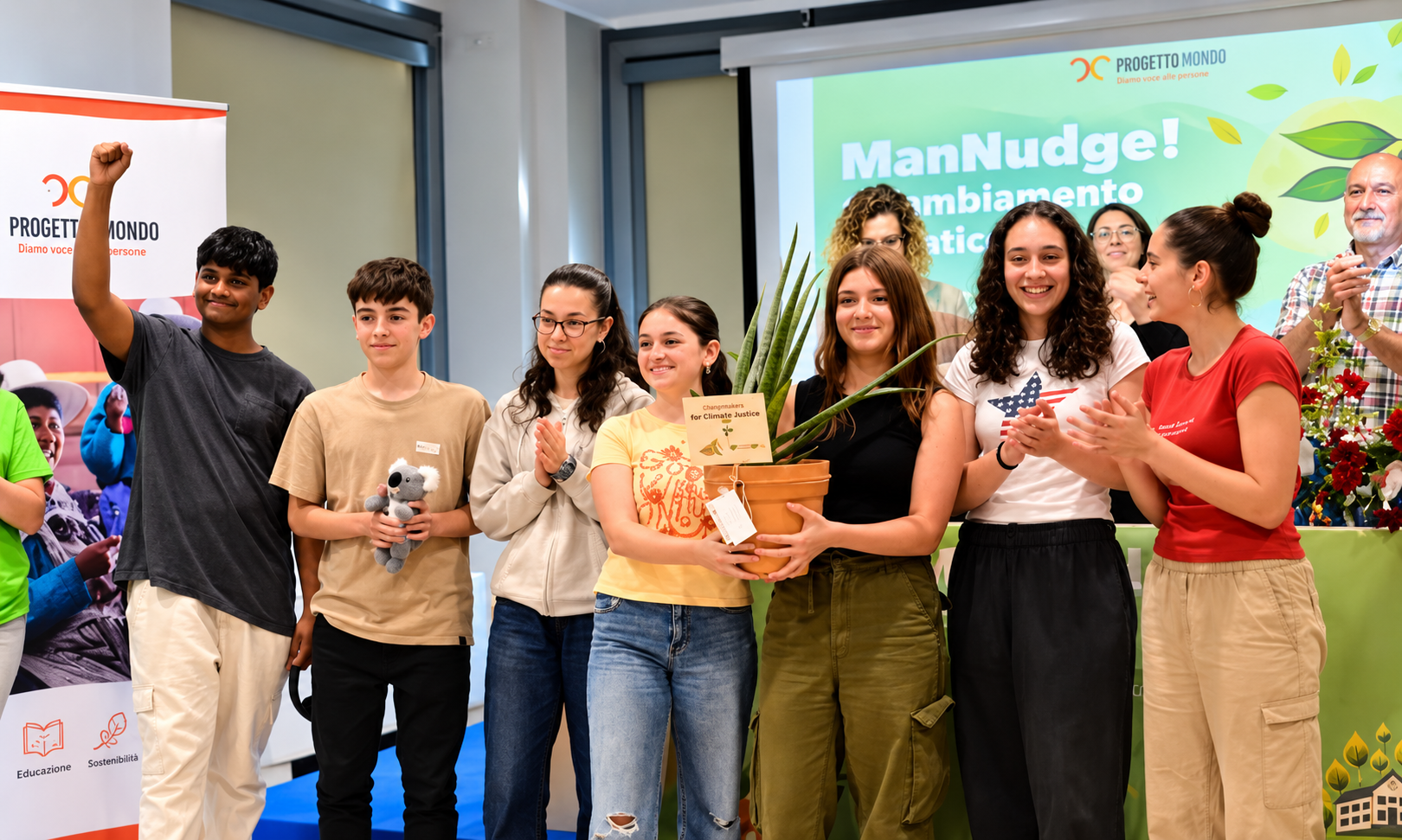 Giovani partecipanti ad attività di educazione climatica nell'ambito delle risorse Changemakers e ORA!